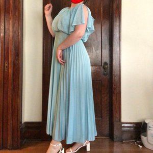 Vintage Blue Bridesmaid Dress